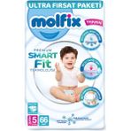 Molfix Premium Smart Fit No:5 Junior 66 Adet Bebek Bezi