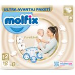Molfix Pure Soft Mini 2 Bebek Bezi 3-6 kg 112'li Bantlı Ultra Yumuşak Koruma