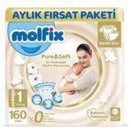 Molfix Pure&Soft No:1 Yenidoğan 160 Adet Bebek Bezi
