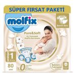 Molfix Pure&Soft No:1 Yenidoğan 80 Adet Bebek Bezi