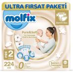 Molfix Pure&Soft No:2 Mini 224 Adet Bebek Bezi