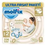 Molfix Pure&Soft No:2 Mini 336 Adet Bebek Bezi