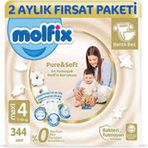 Molfix Pure&Soft No:4 Maxi 344 Adet Bebek Bezi