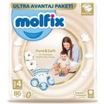Molfix Pure&Soft No:4 Maxi 86 Adet Bebek Bezi
