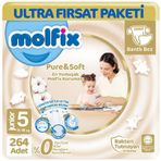 Molfix Pure&Soft No:5 Junior 264 Adet Bebek Bezi