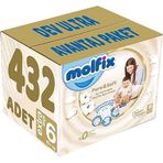Molfix Pure&Soft No:6 XLarge 432 Adet Bebek Bezi