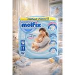 Molfix Ultra Avantaj Paketi Bebek Bezi 1-6 Beden (2-5 kg / 7-14 kg / 15+ Kg) Yüksek Emici, Pamuksu Yumuşaklık, Uzun Süre Kuruluk - 1 Beden (2-5 kg) 80'li