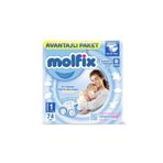 Molfix Yenidoğan 1 Numara Tek Kullanımlık Bebek Bezi, 74 Adet, Avantajlı Paket