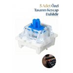 Moliocraft Mavi Mekanik Klavye Switch - Blue Switch Klik Sesli 3D Klik Sesli (10 Adet) - Özel Tasarım Keycap