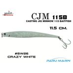 Molix Casting Jig Minnow 115 11.5 cm SW26 Crazy White Sahte Balık
