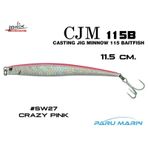 Molix Casting Jig Minnow 115 11.5 cm SW27 Crazy Pink Sahte Balık
