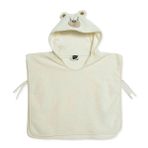 Mollia Erkek Bebek Bornoz Ayı Baskılı Kapüşonlu Short Sleeve - Ekru