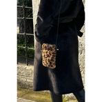 mollycrush Mini Suni Kürk Yandan Askılı Çanta, Standart, Mollycrush Peluş Çapraz Omuz Çantası, Leopar, Kadın