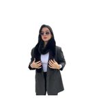 Mollycrush Peluş Atkı, Standart, mollypelusatkı, Siyah, Kadın