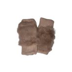 mollycrush Peluş Kürklü Parmak Açık Eldiven, Tek Ebat, Peluş Kürklü Parmak Açık Eldiven, Pudra, kadın
