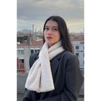 mollycrush Peluş Suni Kürklü Atkı, Standart, TYC23A67D2BC16C801, Bej, kadın