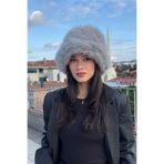 mollycrush Suni Kürk Bucket Kalpak Şapka Peluş Kışlık Luxury Şapkası, Standart, Uzuntuylubucketmolly, Gri, Kadın