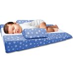 Molmini Mavi 40x65 cm Yıkanabilir Kılıflı Bebek Reflü Yastığı