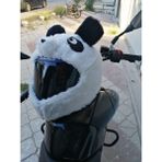 Molnija Peluş Kask Kılıfı Panda - Beyaz - Siyah