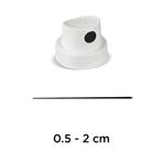 Molotow 0.5-2 cm Beyaz Siyah Sprey Boya Başlığı