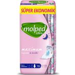 Molped 2x16'lı Ultra Kuruluk Süper Ekonomik Gece Hijyenik Ped