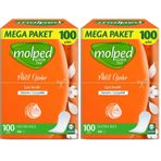 Molped Aktif Günler Günlük Ped Ultra Light Normal Mega Fırsat 100 Adet, Kanatsız (2 paketi)