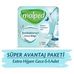 Molped Extra Hijyen Antibakteriyel Gece 4X 16 Adet Hijyenik Ped