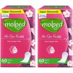 Molped Günlük Ped Her Gün Ferahlık Ince 60 Adet x 2 Paket Toplam 120 Adet