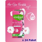 Molped Her Gün Ferahlık 20'li 24 Paket İnce Günlük Ped