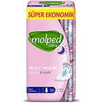 Molped Hijyenik Ped Anatomik Gece Süper Ekonomik 16 Adet