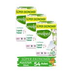 Molped Hijyenik Ped Pure & Soft Süper Eko 18'li Uzun X 3 Paket 8690536829033x3