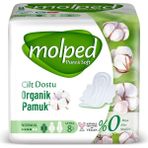 Molped Pure &amp; Soft Pamuklu Normal Günlük Ped (1 x 8 Adet)