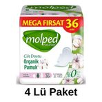 Molped Pure & Soft 4'lü 144 Adet Uzun Ultra Hijyenik Ped