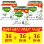 Molped Pure&Soft Uzun Süper Mega Paket 3x36 Adet Hijyenik Ped
