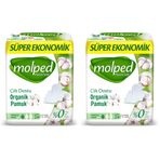 Molped Süper Ekonomik Pure & Soft Pamuklu Hijyenik Ped (1 x 24 Adet) 2li paket
