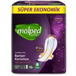 Molped Süper Night 3D Bariyerli 16'lı Ped
