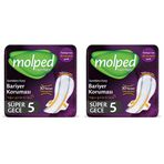 Molped Supernight Hijyenik Ped Gece 5 Adet 2li paket