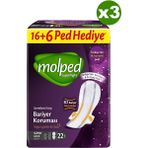 Molped Supernight Süper Gece 22x3 Adet Hijyenik Ped