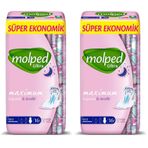 Molped Ultra Hijyenik Ped Anatomik Gece Süper Ekonomik 16 Adet 2li paket