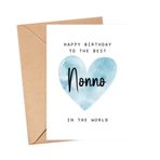 MoltDesigns Happy Birthday To The Best Nonno In The World Card - Nonno Doğum Günü Kartı - Nonno Kart - Babalar Günü Hediyesi - Doğum Günü Kartı