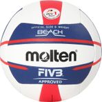 Molten Europe Ball-V5B5000-DE plaj voleybol topu, beyaz/mavi/kırmızı, 5