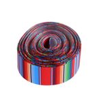 MOLUCKFU Renkli Meksika Polyester Kurdele 1 Rulo Kutlama Partisi Süslemeleri Serape Saç Fiyonkları Fiesta Dekoru Için