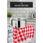 Molvea 14 cm Orta Boy Lüx Paslanmaz Çelik Sütlük & Sosluk & Kaçerola - Gri