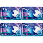 Moly Large Beden Bel Bantlı Hasta Bezi 120'li Tekstil Yüzeyli Yetişkin Kullanım İçin