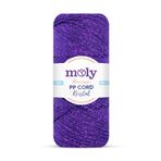 Moly PP Cord Kristal Simli Polyester Makrome El Örgü İpi 200 gr 142 Mor