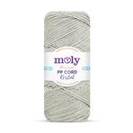 Moly PP Cord Kristal Simli Polyester Makrome El Örgü İpi 200 gr 37 Açık Bej