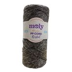 Moly PP Cord Kristal Simli Polyester Makrome El Örgü İpi 200 gr 67 Gri