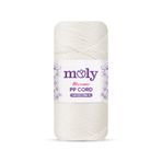 Moly Pp Cord No:4 Polyester Makrome Ip |Col. No: 010 - Kemik | 4mm 200gr