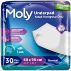 Moly Yatak Koruyucu Örtü 60X90 cm 30'lu Beyaz Köpek Pedi Derin Temizlik İçin Koruma
