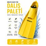 MOLYS EASY FIN DALIŞ PALETİ (Yüzücü Paleti) – Güçlü İtiş, Hafif ve Konforlu Kullanım (Sarı, XL 44-45)